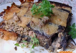 Рецепт: Мусака из баклажанов с мясом