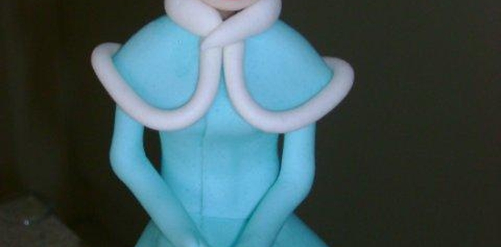 Шаг №14 МК Снегурочка из мастики от Annula