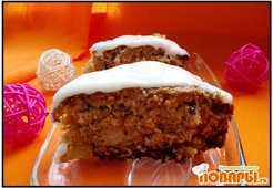 Морковный пирог с лимонной глазурью