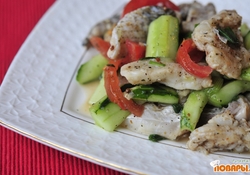 Рецепт: Рыбный салат - Хе (Диета Дюкана, БО)
