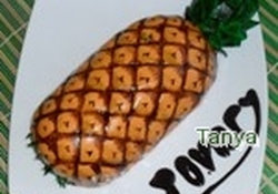 Рецепт: Торт-рулет «Ананас»