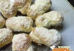 Рецепт: Булочки "Любимые" (с посыпкой)