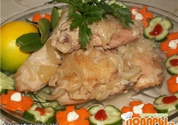Рецепт: Курица в луковом соусе