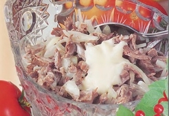 Закуска из отварного сердца