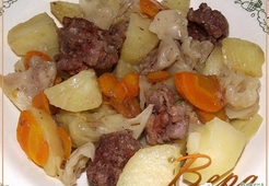 Овощи с мясом в рукаве