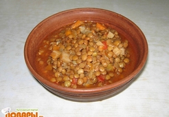 Суп из чечевицы с сельдереем