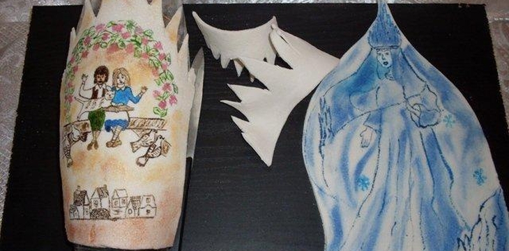 Шаг №1 Торт "Кай в царстве Снежной королевы" от Malinka