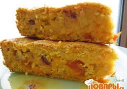 Рецепт: Тыквенно-овсяный пирог с сухофруктами