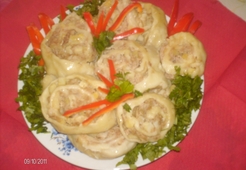 Рулетики из мяса и картофеля «Улитки»