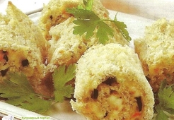 Хлебные рулетики с перцем