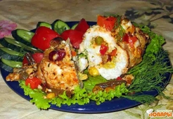 Куриные рулетики с овощами