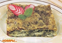 Рецепт: Пирог со шпинатом "Рыбачка"