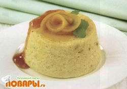 Рецепт: Пудинг творожный с абрикосами