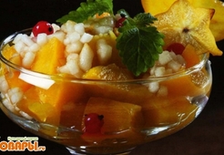 Десертный салат с персиком по-новозеландски  