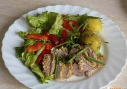 Рецепт: Индейка в кунжуте