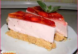 Рецепт:  Нежный чизкейк на йогурте (без выпечки)