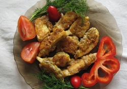 Рецепт: Куриные наггетсы по-домашнему