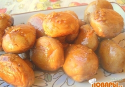 Рецепт: Шампиньоны в чесночном соусе