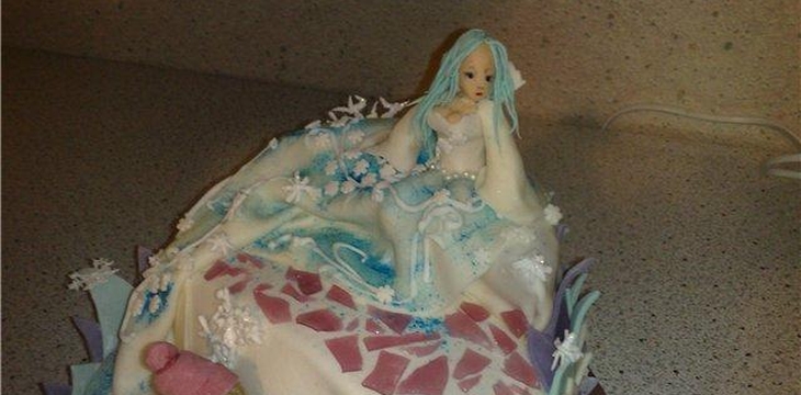 Шаг №9 Торт "В замке Снежной королевы" от darya1987