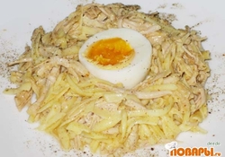 Рецепт: Салат в стиле 1+1. Сытный