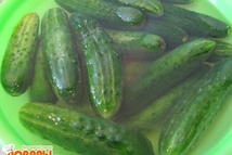 Шаг 1: Промоем огурцы и всю зелень …