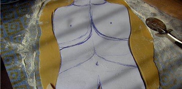 Шаг №1 МК Торт в виде Мужского Торса от selenchik