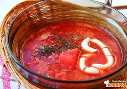 Рецепт: Постный борщ