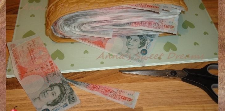 Шаг №9 МК Торт Кошелек с деньгами от Annula