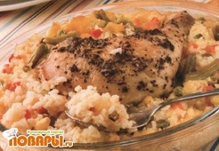 Курица с рисом и овощами