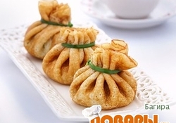 Рецепт: Блинные мешочки 