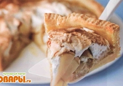 Рецепт: Пирог "Яблоки на снегу"