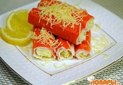 Фаршированный крабовые палочки