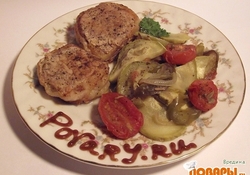 Рецепт: Мясные медальоны с овощами