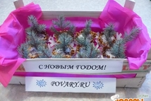 Шаг 4: Берем ящик от фруктов, застилаем …