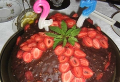 Торт "Пьяная клубничка"