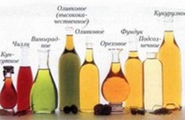 Виды растительных масел