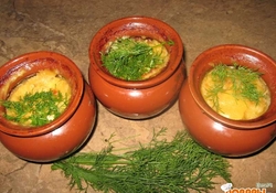 Рецепт: Рыбка в горшочке