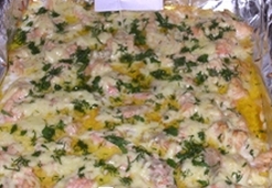 Запеченная рыба с сыром и специями