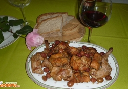 Рецепт: Кролик по-охотничьи с оливками