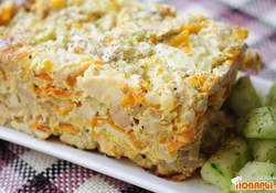 Рецепт: Запеканка с филе курицы и яйцами