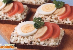 Бутерброды с грибами