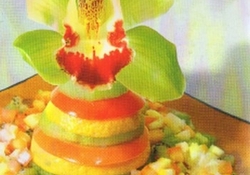 Рецепт: Салат "Тропическое извержение"