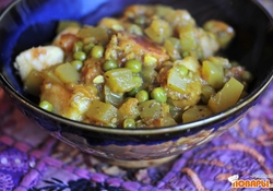 Рецепт: Сыр панир с овощами