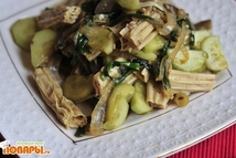 Шаг 4: Баклажаны отжать от воды и …