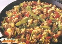 Рецепт: Кисло-сладкие фрикадельки с рисом