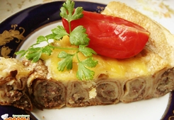 Блинный пирог с мясом