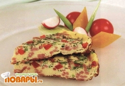 Омлет с ветчиной