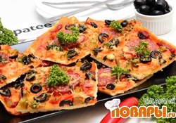 Рецепт: Пицца "Пальчики оближешь"