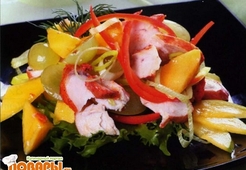 Салат с курицей и манго по-индийски  