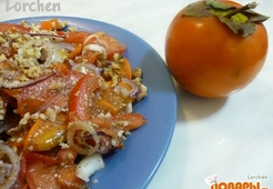 Египетский салат с хурмой